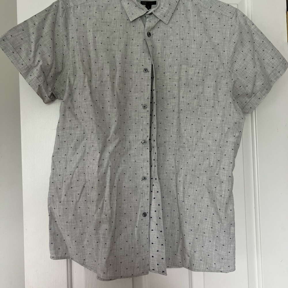 Marc Anthony Gray Casual Button Down Shirt